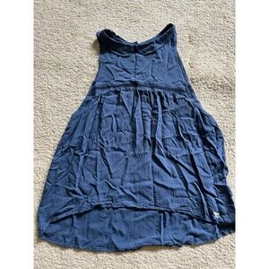 Abercrombie & Fitch Navy Blue‎ Tank Top Size Small Collared Key Hole Sleeveless